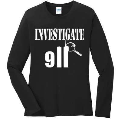 Luke Rudkowski Investigate 911 Ladies Long Sleeve Shirt