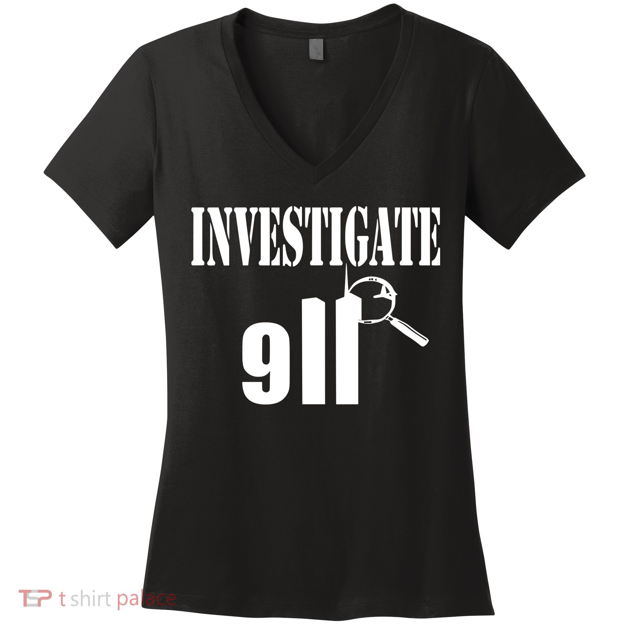 Luke Rudkowski Investigate 911 Women's V-Neck T-Shirt