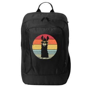 Llama Retro I Just Love Llamas Gift City Backpack