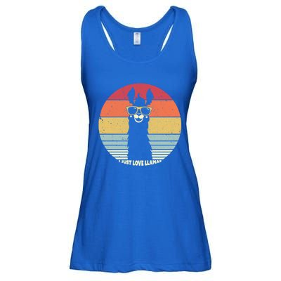 Llama Retro I Just Love Llamas Gift Ladies Essential Flowy Tank