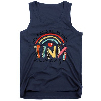 Leopard Rainbow Its A Good Day To Teach Tiny Humans Teacher Tank Top