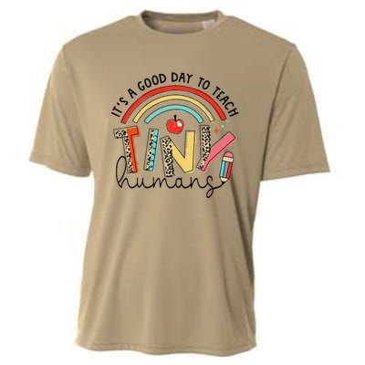 Leopard Rainbow Its A Good Day To Teach Tiny Humans Teacher Cooling Performance Crew T-Shirt