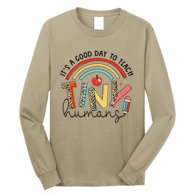 Leopard Rainbow Its A Good Day To Teach Tiny Humans Teacher Long Sleeve Shirt