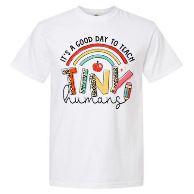 Leopard Rainbow Its A Good Day To Teach Tiny Humans Teacher Garment-Dyed Heavyweight T-Shirt