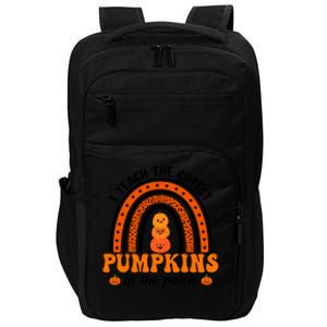 Leopard Rainbow I Teach The Cutest Pumpkins In The Patch Gift Impact Tech Backpack