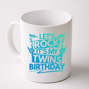 Lets Rock Its My Twins Birthdaytwin Dad And Twin Mom Gift Coffee Mug