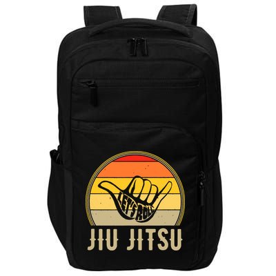 Let's Roll Jiu Jitsu Hand Vintage Sunset Funny Martial Arts Impact Tech Backpack