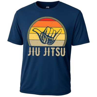 Let's Roll Jiu Jitsu Hand Vintage Sunset Funny Martial Arts Performance Shirt