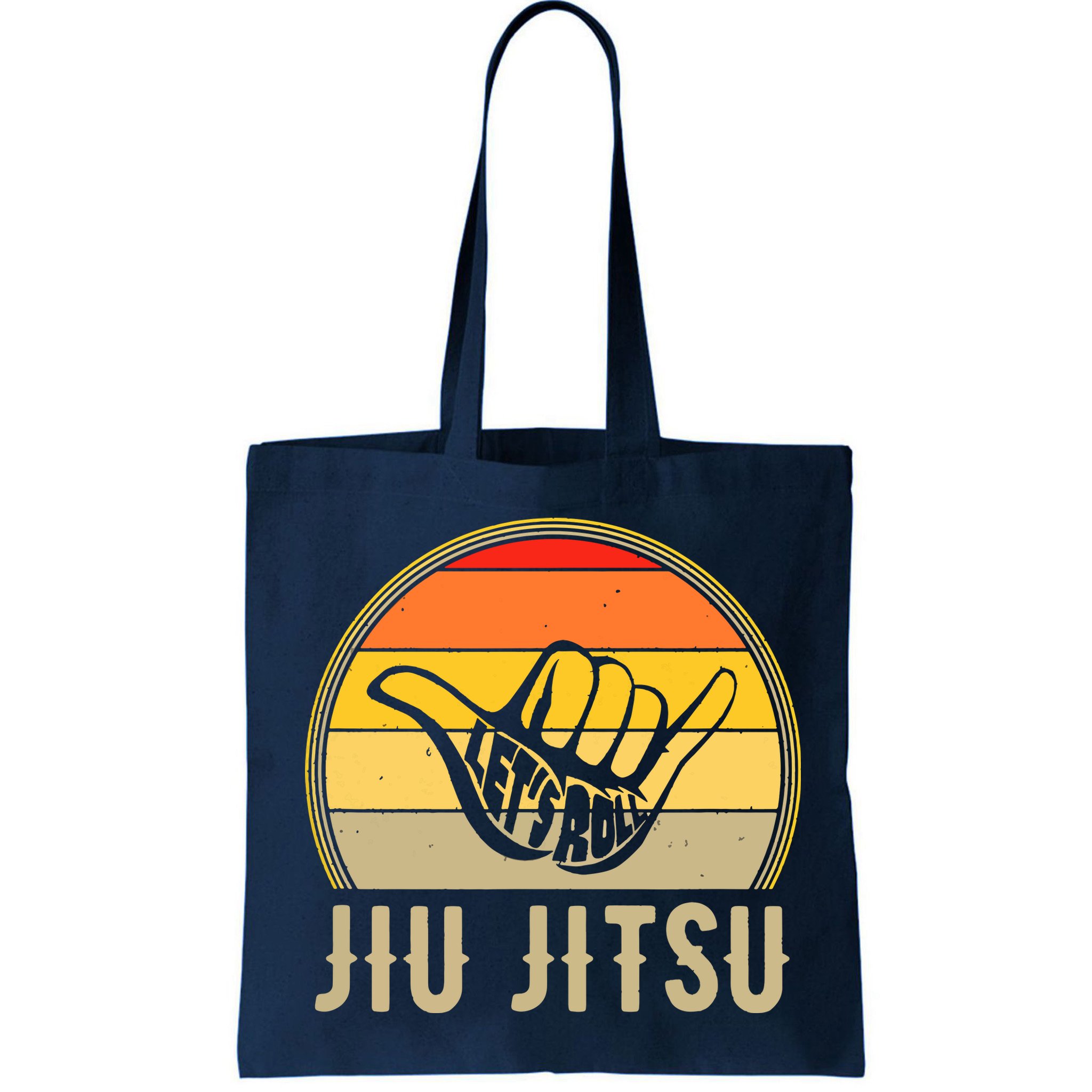 Let's Roll Jiu Jitsu Hand Vintage Sunset Funny Martial Arts Bag