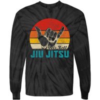 Let's Roll Jiu Jitsu MMA Retro Sunset Funny BJJ Fighter Tie-Dye Long Sleeve Shirt