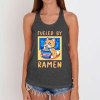 Love Ramen Japanese Noodles Kawaii Cat Women's Knotted Racerback Tank