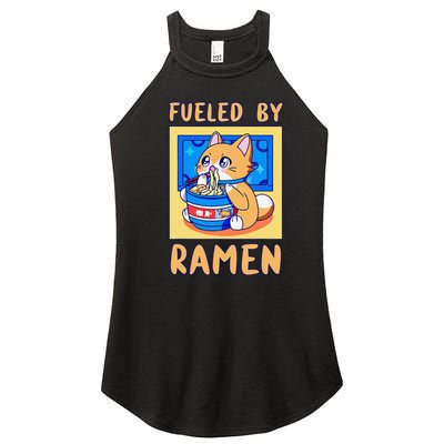 Love Ramen Japanese Noodles Kawaii Cat Women’s Perfect Tri Rocker Tank