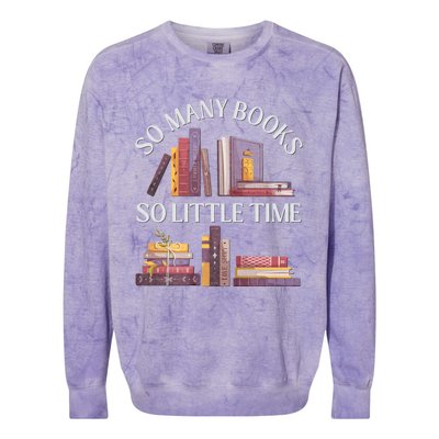 Love Reading Just One More Chapter I Love All The Books Colorblast Crewneck Sweatshirt