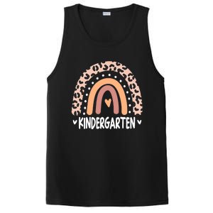 Leopard Rainbow Kindergarten Teacher Back to School Retro PosiCharge Competitor Tank