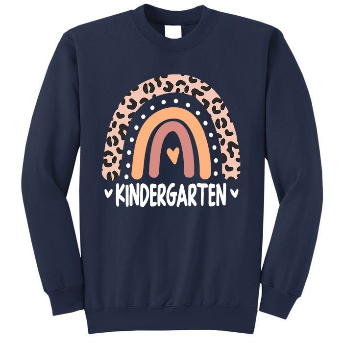 Leopard Rainbow Kindergarten Teacher Back to School Retro Sweatshirt