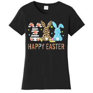 Leopard Rabbit Lover Happy Easter Day Women's T-Shirt