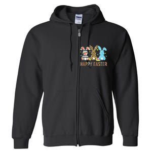 Leopard Rabbit Lover Happy Easter Day Full Zip Hoodie