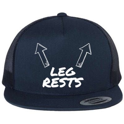 Leg Rests Flat Bill Trucker Hat