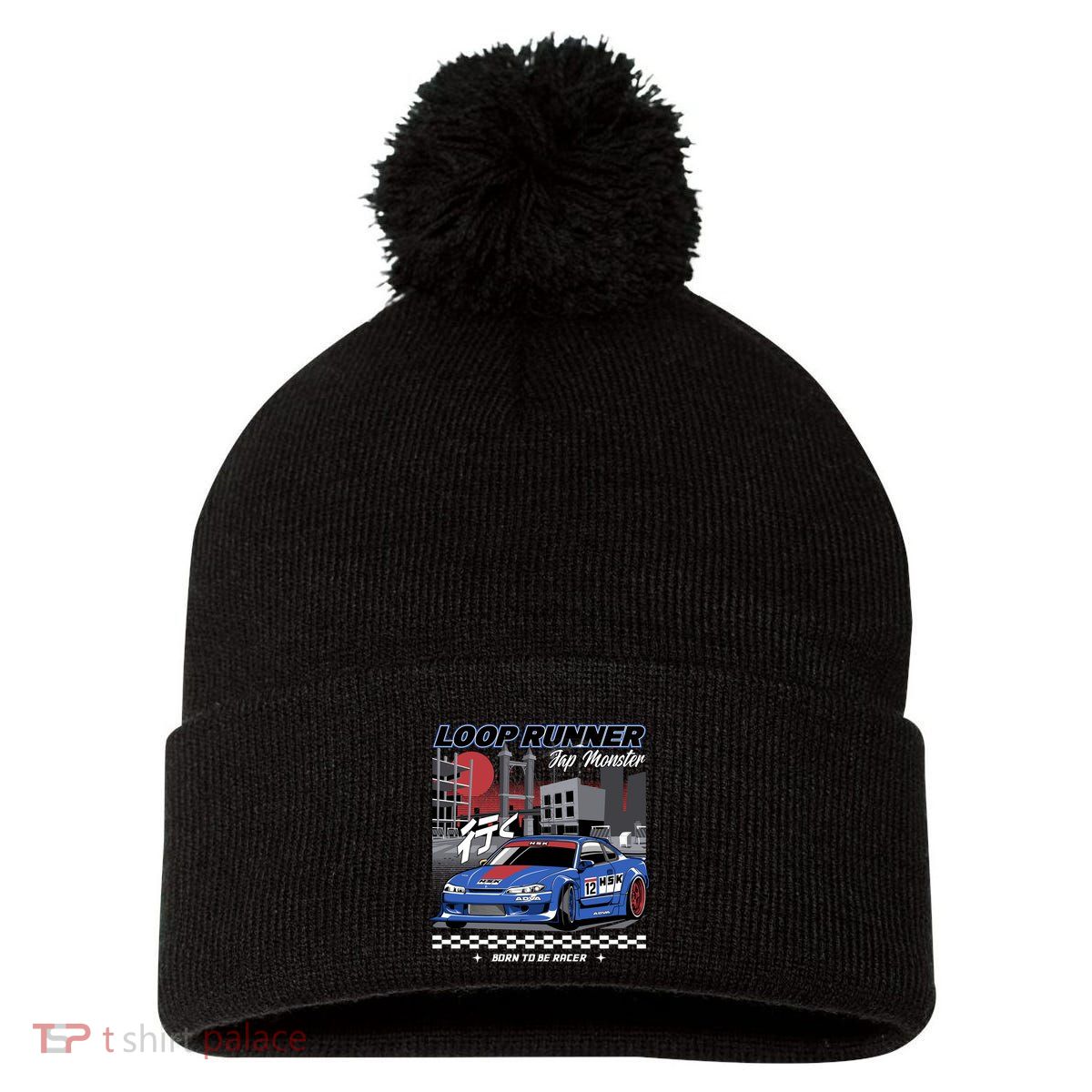 Loop Runner Pom Pom 12in Knit Beanie