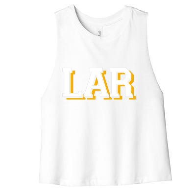 LA RAMS LAR Gift For Sport Fan Women's Racerback Cropped Tank