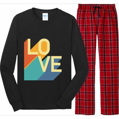 Love Retro Long Sleeve Pajama Set