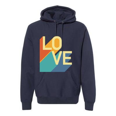 Love Retro Premium Hoodie