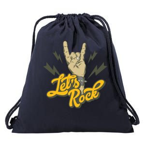 Let's Rock Drawstring Bag