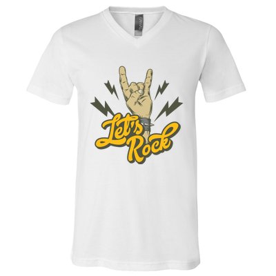 Let's Rock V-Neck T-Shirt