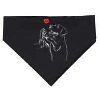 Labrador Retriever Love Golden Black Lab Dad Mom USA-Made Doggie Bandana