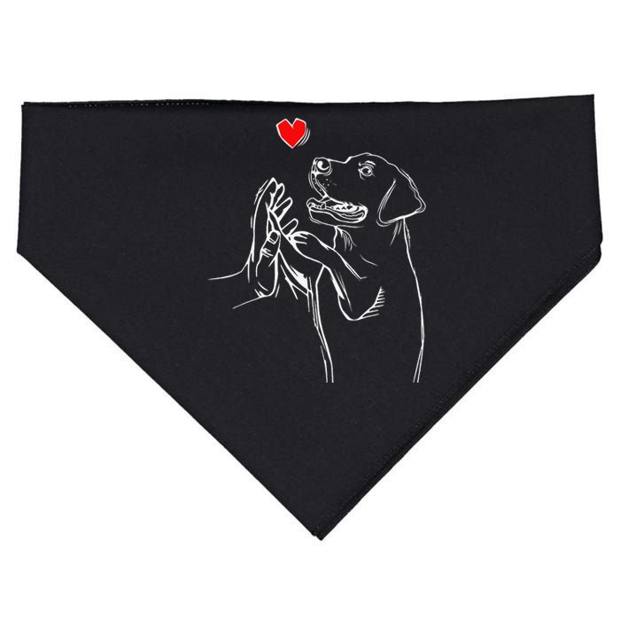 Labrador Retriever Love Golden Black Lab Dad Mom USA-Made Doggie Bandana