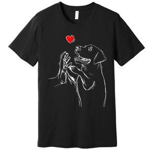 Labrador Retriever Love Golden Black Lab Dad Mom Premium T-Shirt