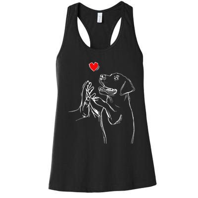 Labrador Retriever Love Golden Black Lab Dad Mom Women's Racerback Tank