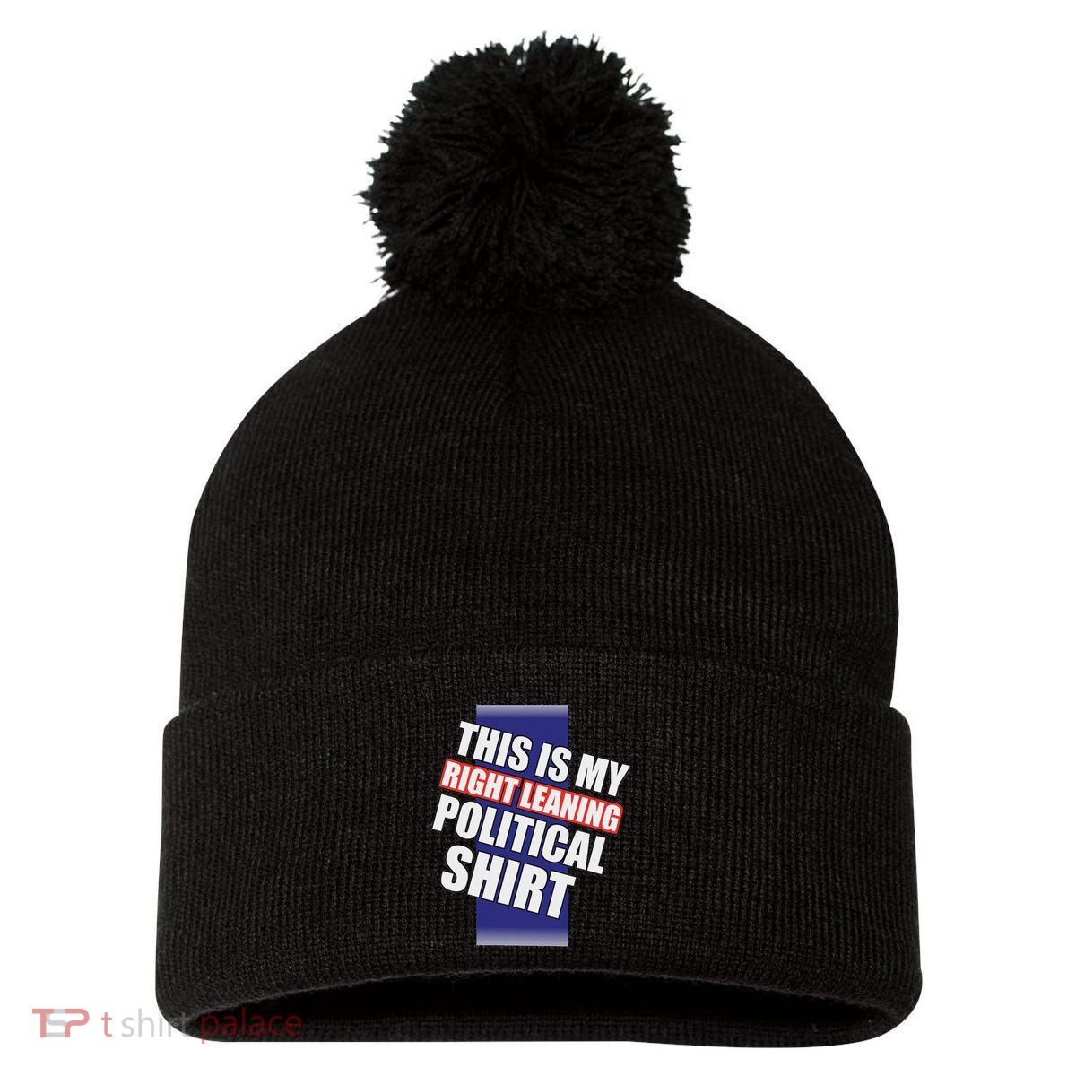 Literal Right Leaning Funny Political Pom Pom 12in Knit Beanie
