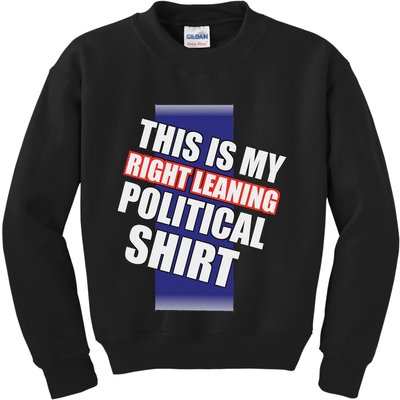 Literal Right Leaning Funny Political Kids Sweatshirt