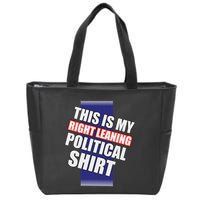 Literal Right Leaning Funny Political Zip Tote Bag