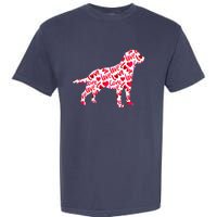 Labrador Retriever Love Heart Dog Valentine's Day Garment-Dyed Heavyweight T-Shirt