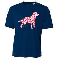 Labrador Retriever Love Heart Dog Valentine's Day Cooling Performance Crew T-Shirt