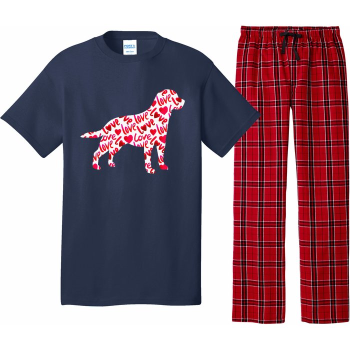 Labrador Retriever Love Heart Dog Valentine's Day Pajama Set