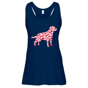 Labrador Retriever Love Heart Dog Valentine's Day Ladies Essential Flowy Tank