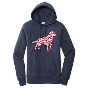 Labrador Retriever Love Heart Dog Valentine's Day Women's Pullover Hoodie