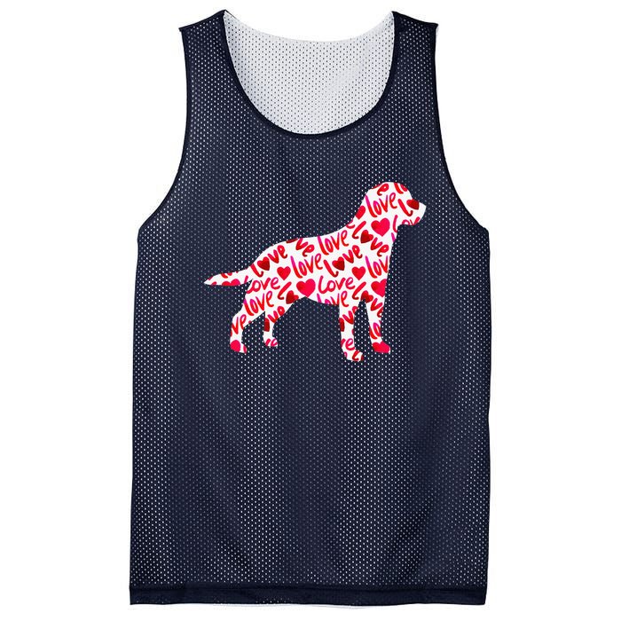 Labrador Retriever Love Heart Dog Valentine's Day Mesh Reversible Basketball Jersey Tank