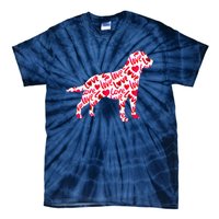 Labrador Retriever Love Heart Dog Valentine's Day Tie-Dye T-Shirt