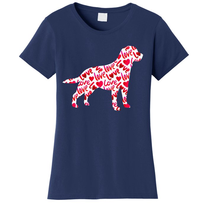 Labrador Retriever Love Heart Dog Valentine's Day Women's T-Shirt