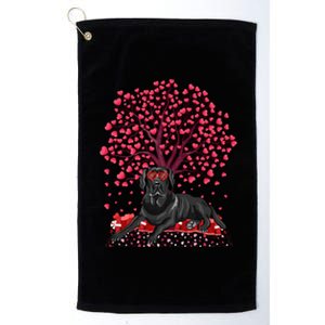 Labrador Retriever Lover Labrador Retriever Valentine's Day Gift Platinum Collection Golf Towel