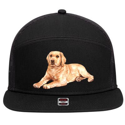 Labrador Retriever 7 Panel Mesh Trucker Snapback Hat