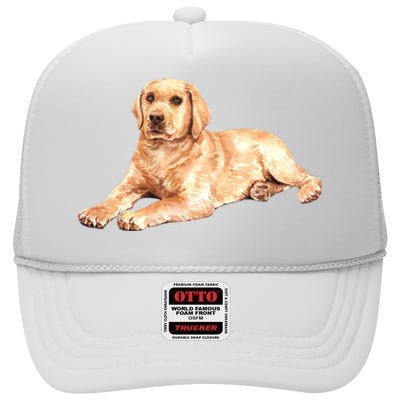 Labrador Retriever High Crown Mesh Back Trucker Hat