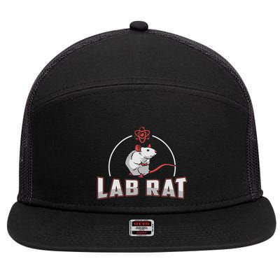 Lab Rat Laboratory Technician Medical Technologist Lab Tech 7 Panel Mesh Trucker Snapback Hat