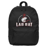 Lab Rat Laboratory Technician Medical Technologist Lab Tech 16 in Basic Backpack