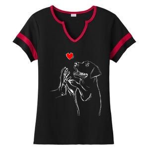 Labrador Retriever Love Golden Black Lab Dad Mom Ladies Halftime Notch Neck Tee