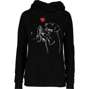 Labrador Retriever Love Golden Black Lab Dad Mom Womens Funnel Neck Pullover Hood